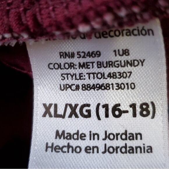 Time & Tru Speckled Burgundy Purple Cozy Sherpa Crop Jacket, Size XL (16-18) - Picture 5 of 7